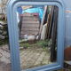 Louis Philippe old mirror lacquered gray