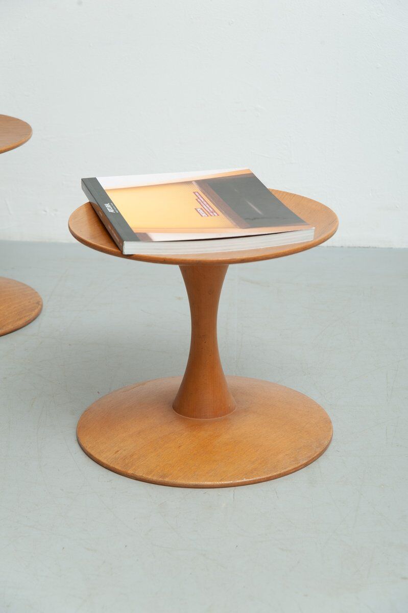 Set of 2x stools by Nanna Ditzel for Kolds Sawmill, 1960s