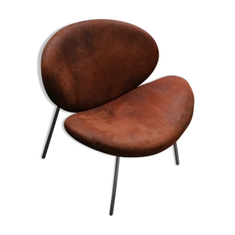 Fauteuil vintage en daim