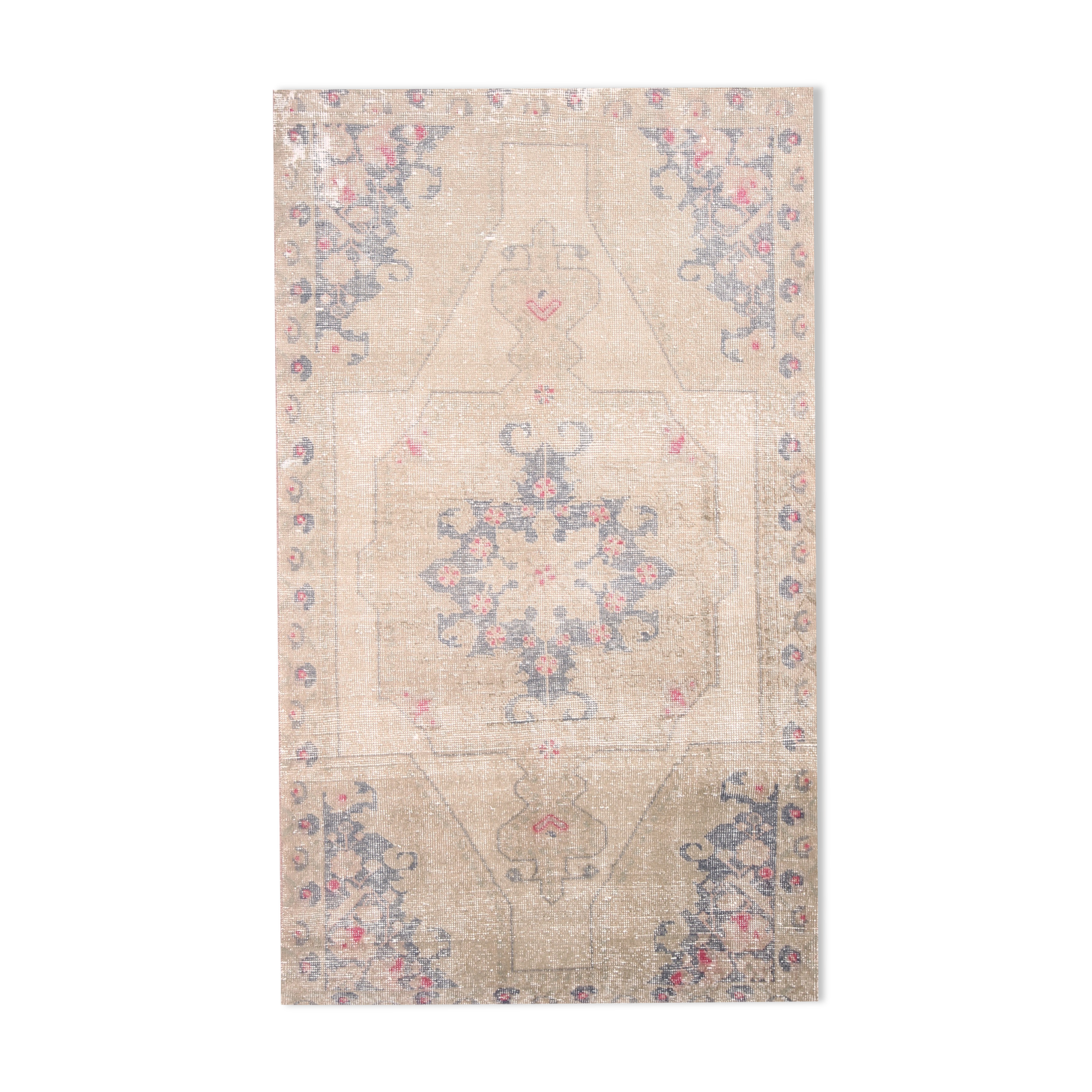 4x7 faded brown turkish rug