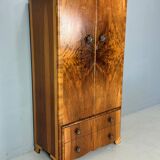 Art Deco Walnut Burl Wardrobe 1930