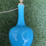 English ceramic lamp base Burmantofts Pottery England, 1880