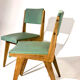 Pair of vintage chairs Maurice Pré - Oak and skaï