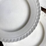 6 assiettes à dessert en faïence blanche