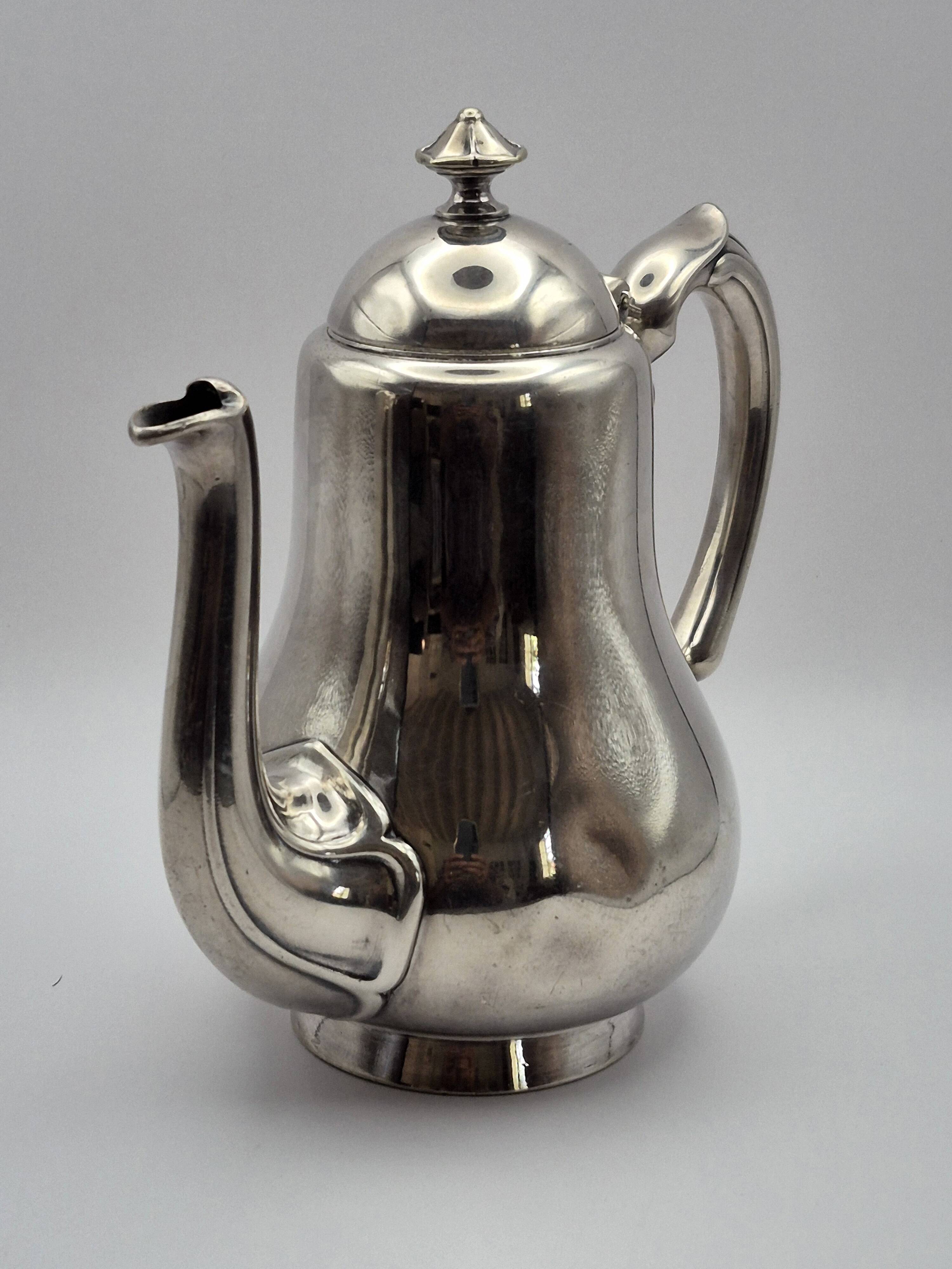 Antique teapot/coffee pot, silver-plated, Christofle house – A499