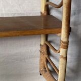 Removable wall shelf in rattan – 1960s vintage