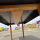 Grande table industrielle années 50 acier et bois 200cm