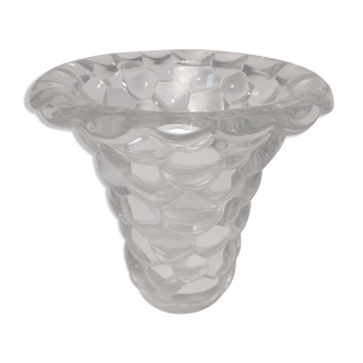 Art Deco Cast Glass Vase Pierre D'Avesn