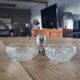 Thick glass salt and pepper shakers
