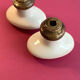 Vintage white porcelain door handles