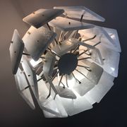 Lustre lattes de verre années 60