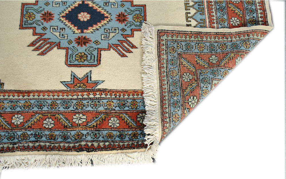 Authentic Persian carpet white background 205x140cm