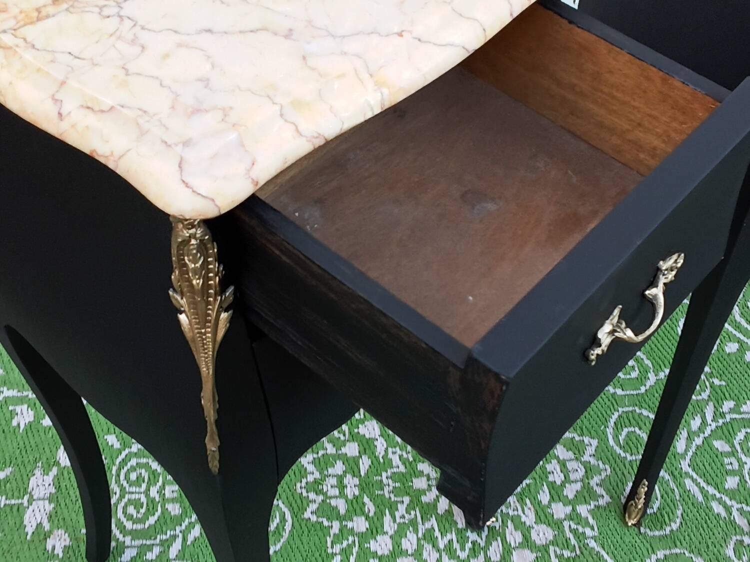 Pair of black bedside tables