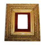 Frame XIX gilded stucco wood decoration acanthus leaves painting painting