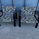 Pair of vintage zebra armchairs – 80s design spirit