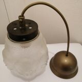 Pair of glass hanging lamps