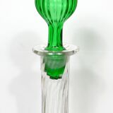 Ribbed blown glass decanter - twisted