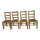 Ensemble de quatre chaises paillées