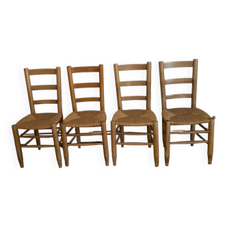 Set of four mulched chairs