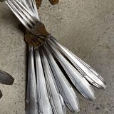 Silver metal cutlery art deco 63 pieces