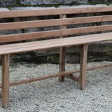 Large bench with solid wood backrest, 1930 Brittany