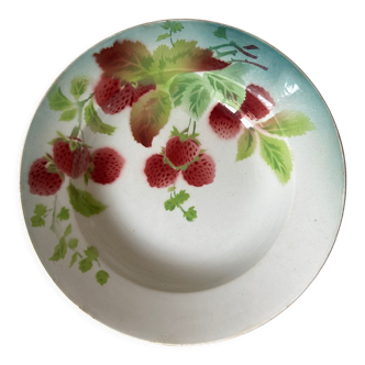 Plat à décor de framboises