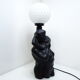 Ceramic love couple lamp and opaline ball
