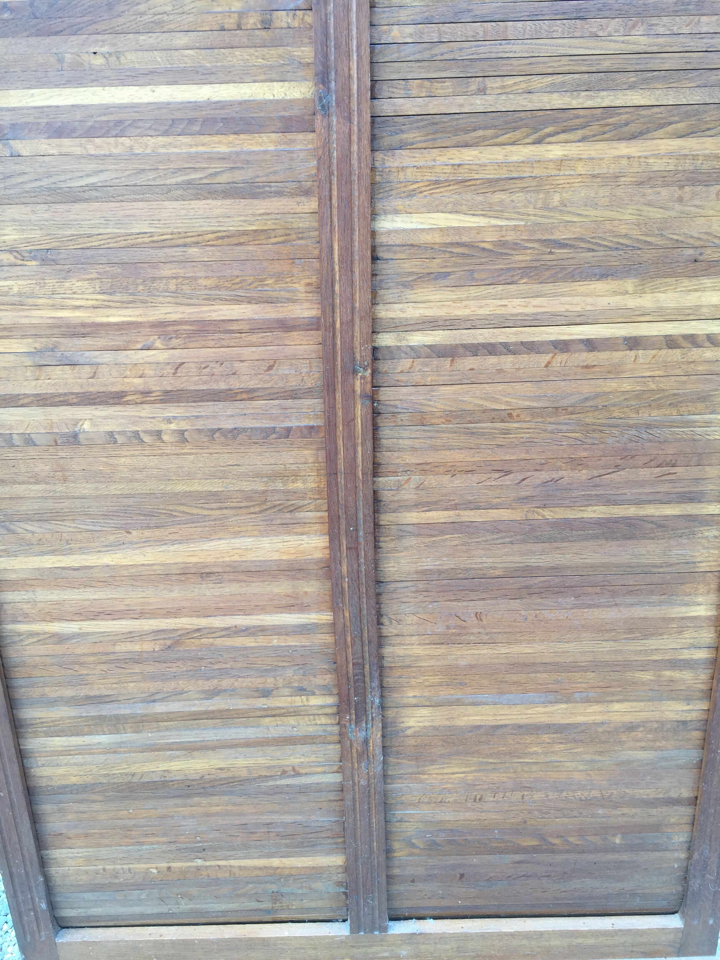 Oak double curtain workshop cabinet