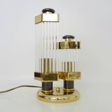 Bakalowits & Söhne Regency style table lamp in brass and crystal tubes. 80 years