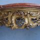 Console Louis XV en bois doré dessus marbre