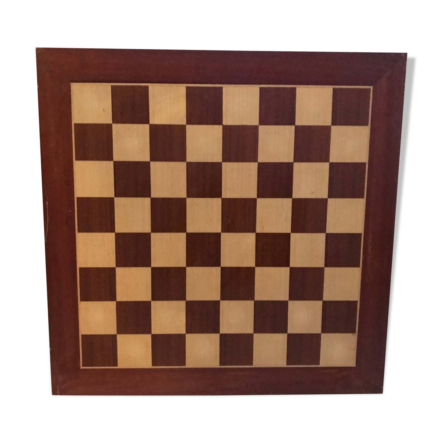 Ancien plateau de jeu dames & échecs