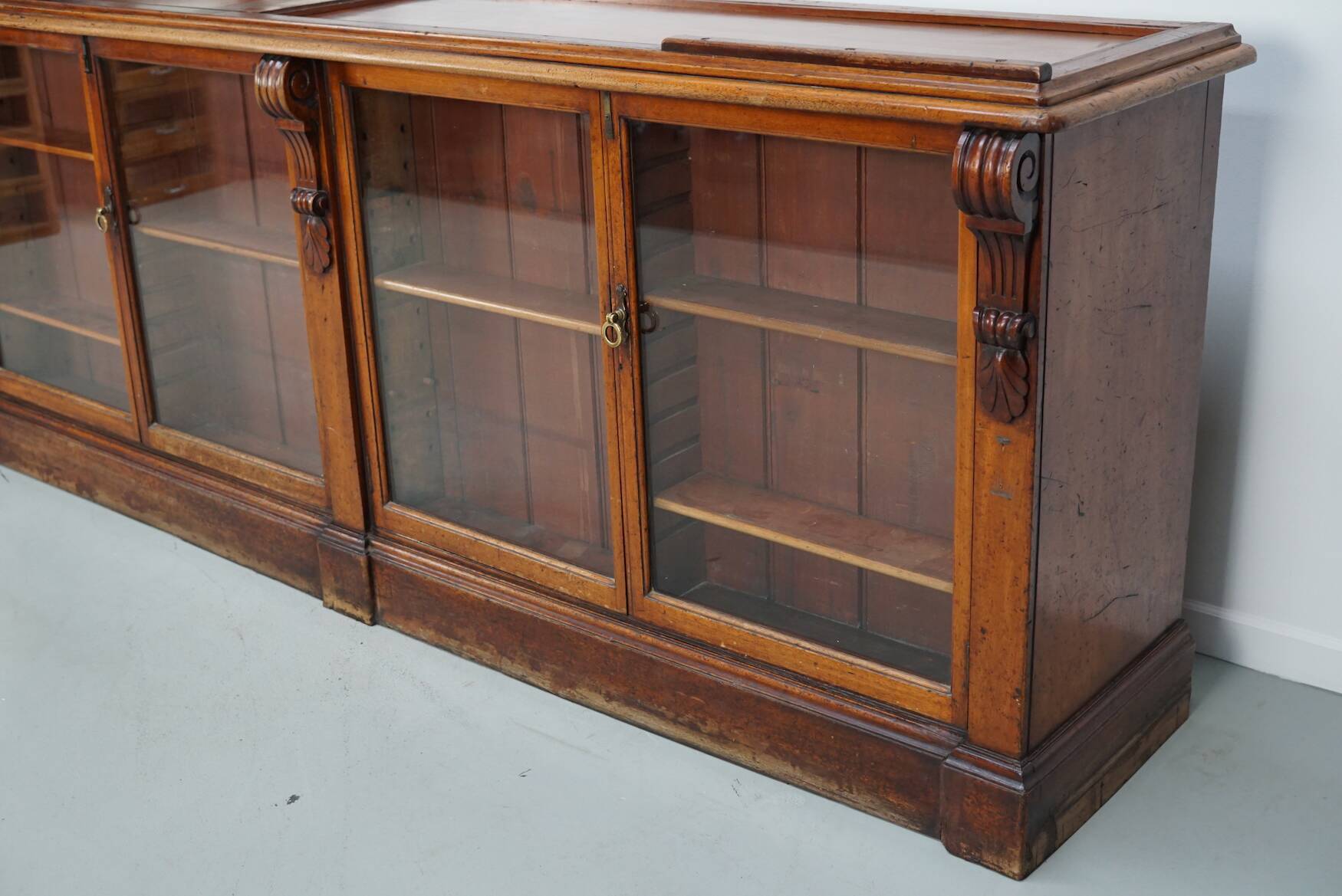 19th Century English Victorian Apothecary Shop Counter