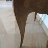 Pair of 2 Louis XV bedside tables - marquetry - 2 drawers - pink marble