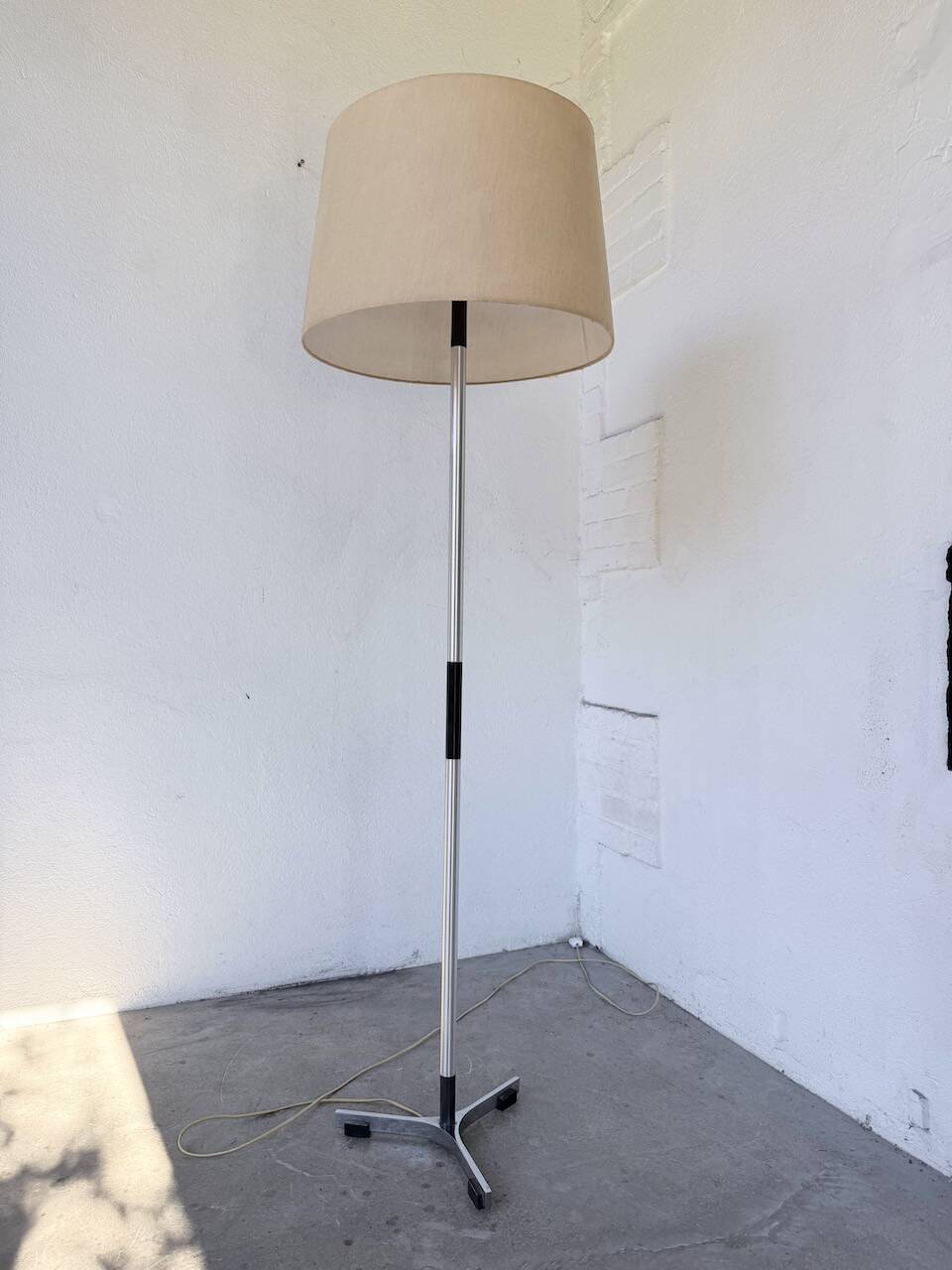 1970s chrome tripod floor lamp Richard