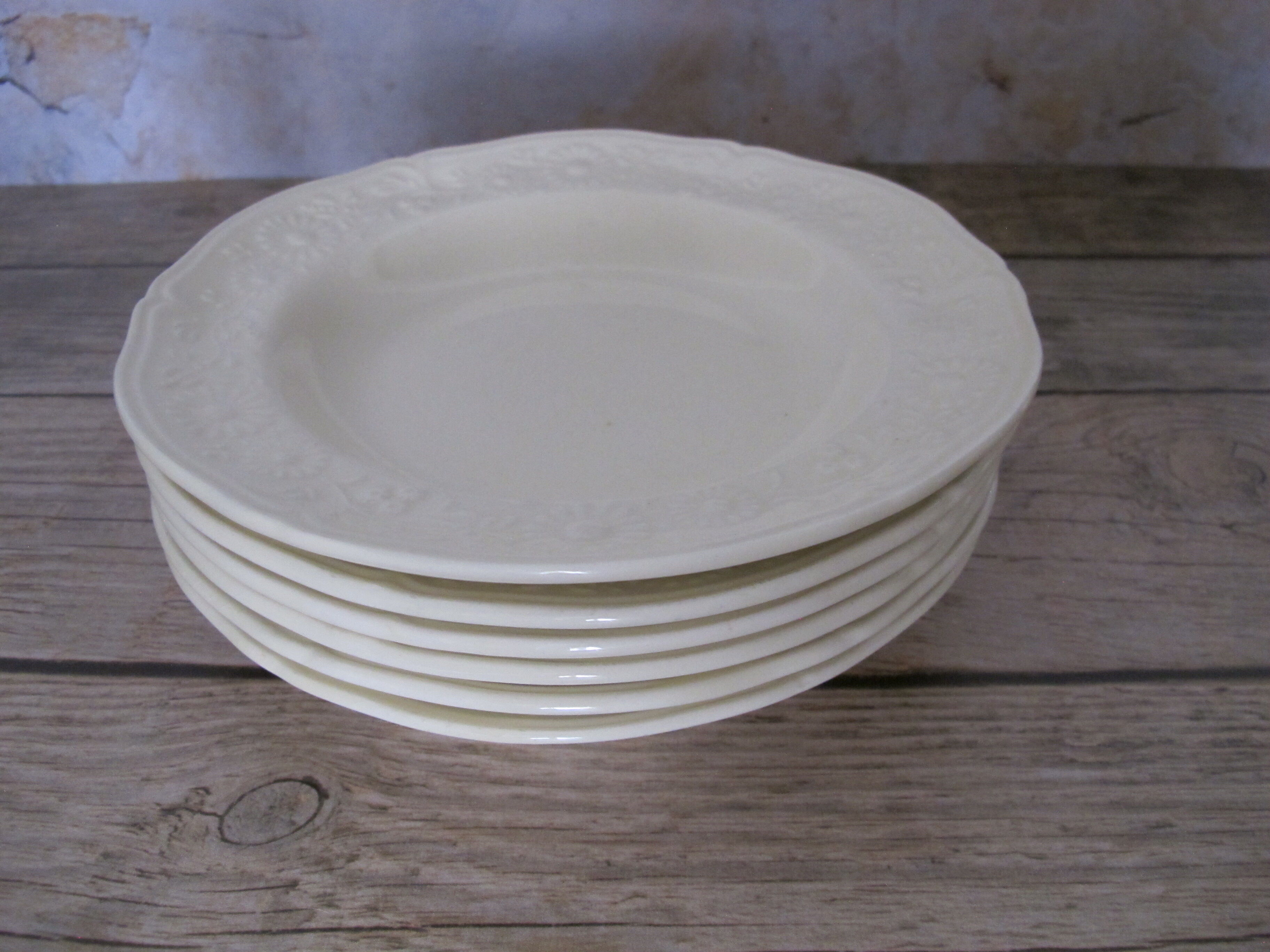 Lot 6 assiettes Gien Pont aux Choux