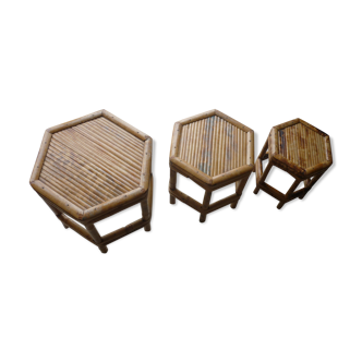 Tables gigognes en bambou