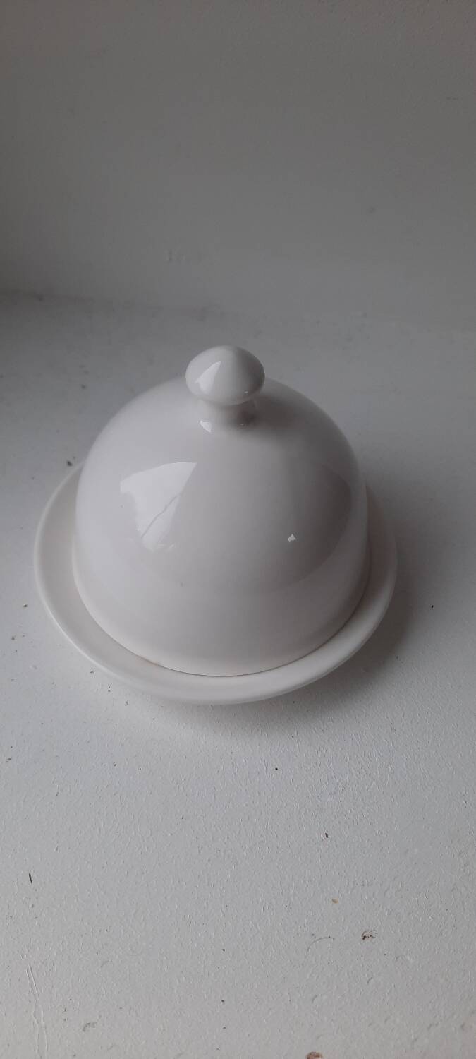 Table bell, butter dish