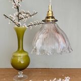 Vintage holophane glass lampshade pendant light