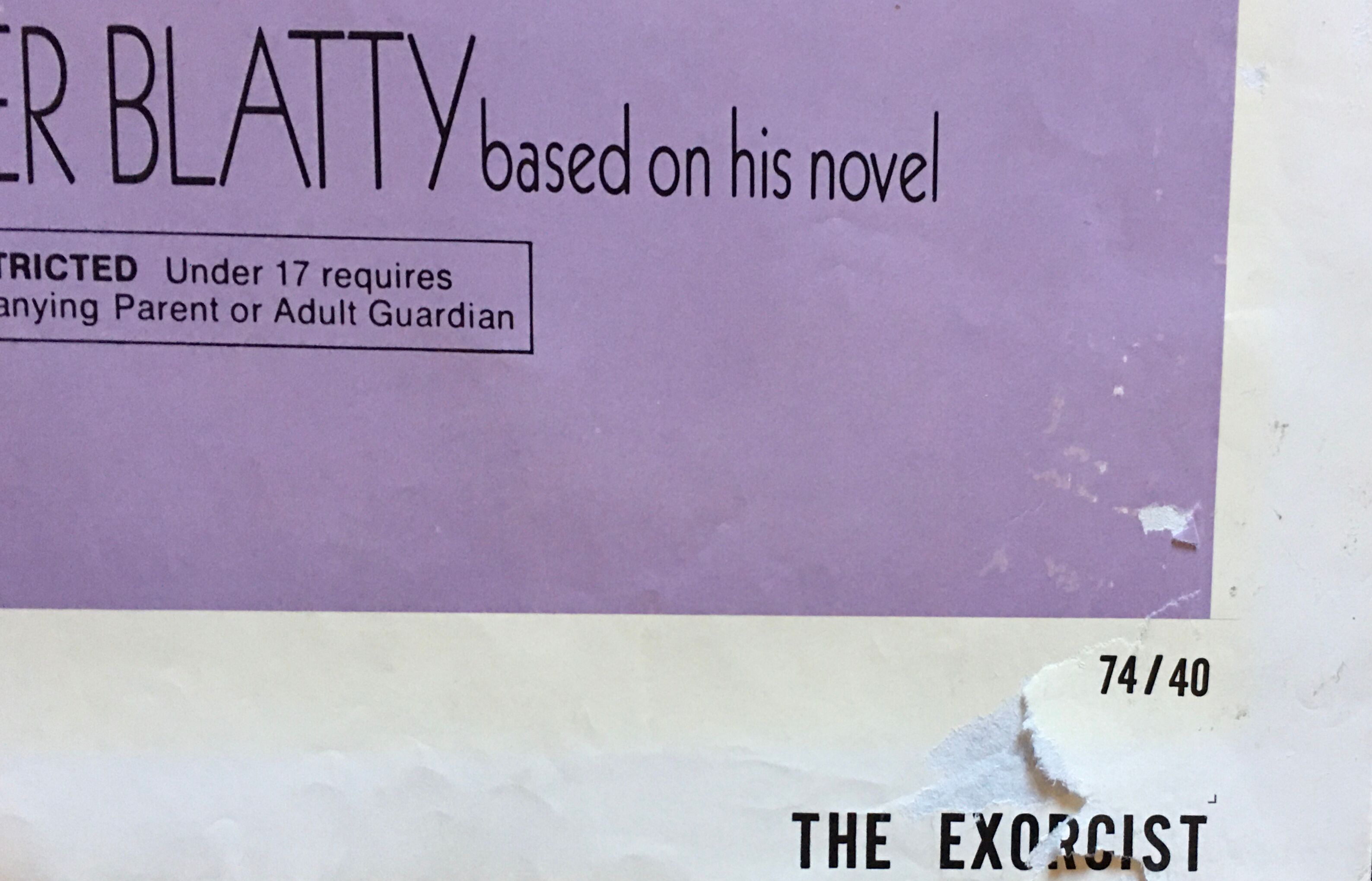 The Exorcist - original US 1sht Poster - 1973