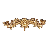 Porte clé patère doré