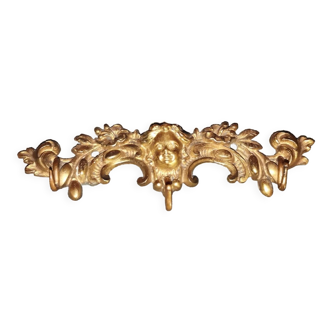 Porte clé patère doré