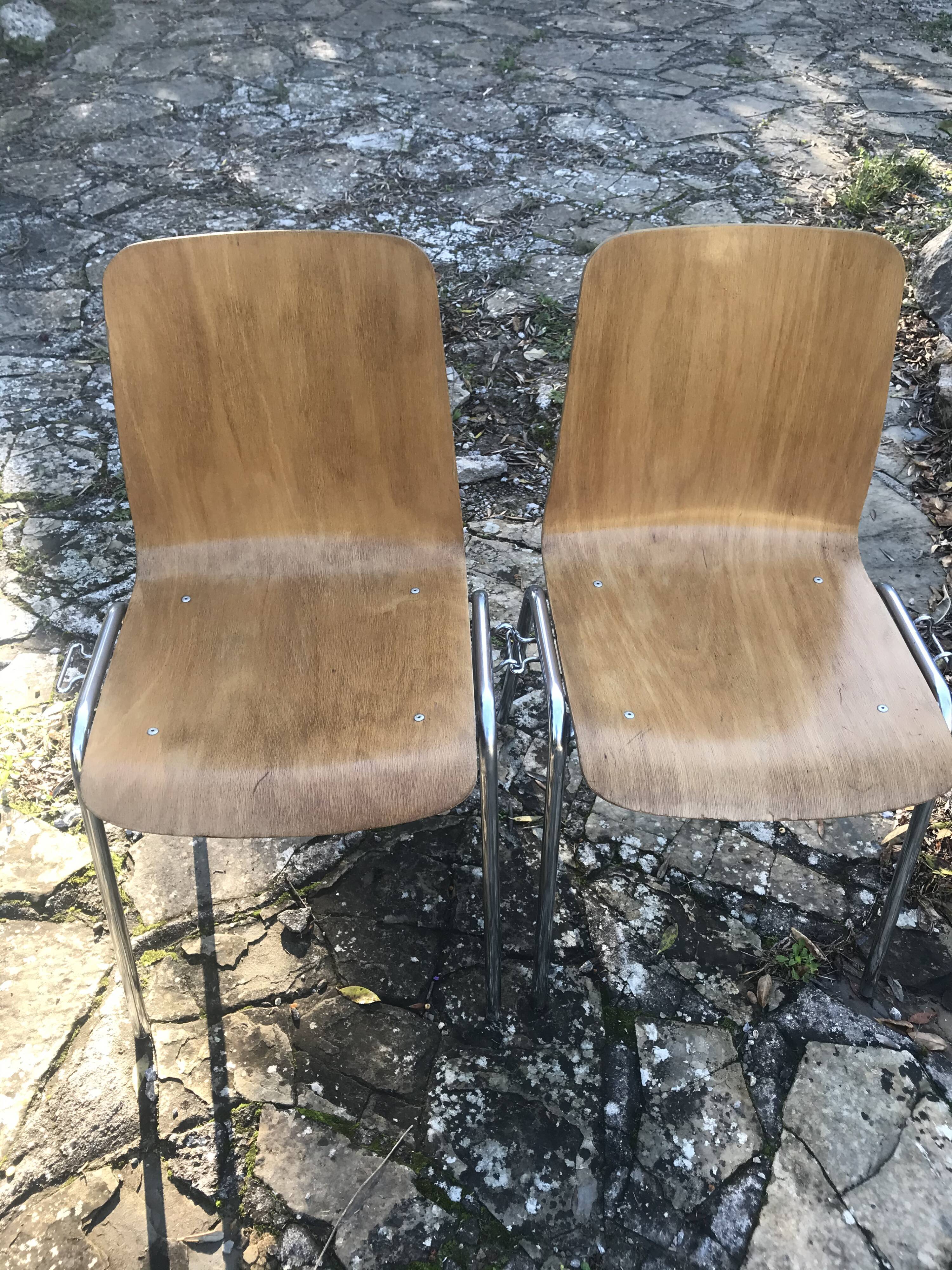 Suite de six chaises circa 1960