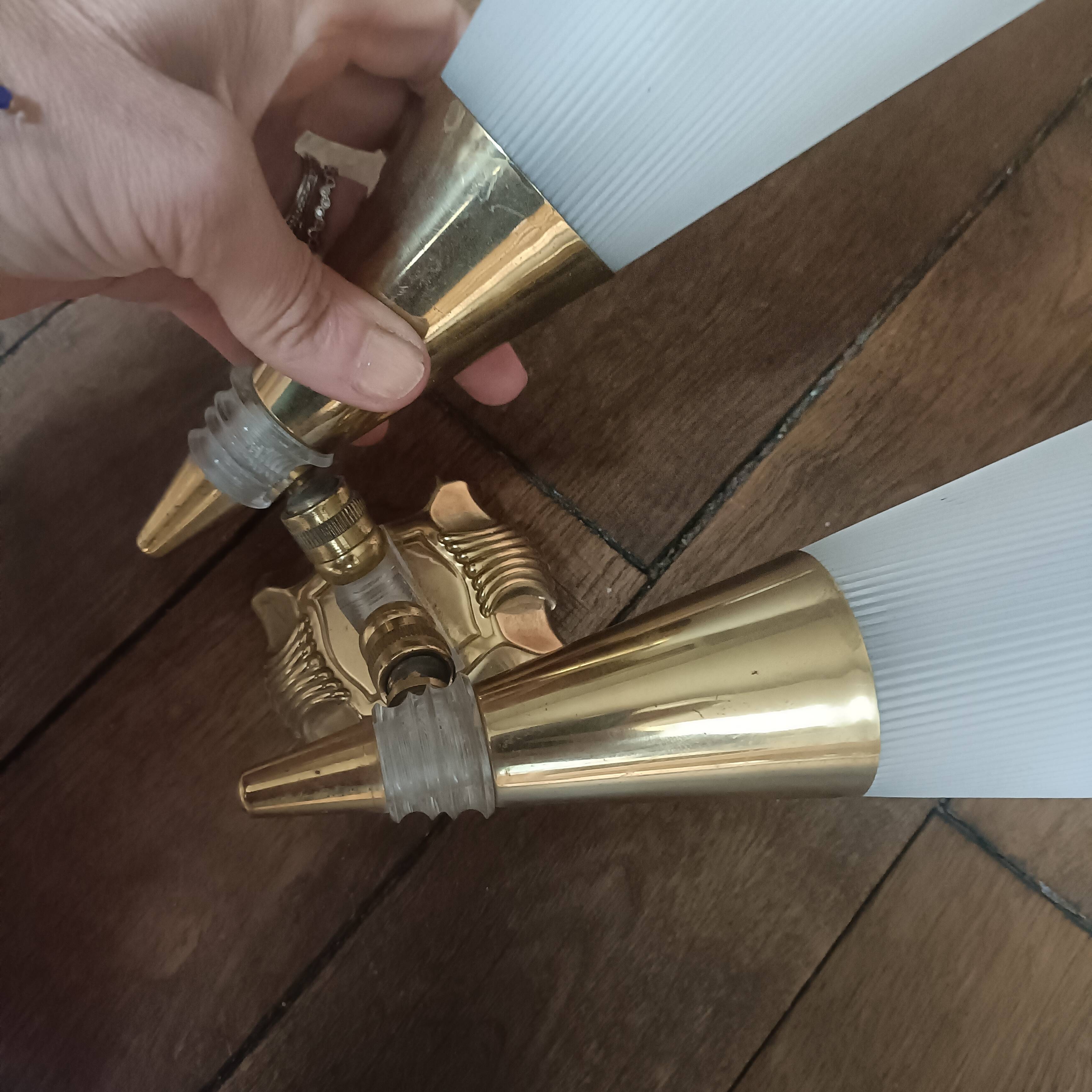 Double candle wall light