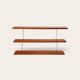 Three-tier bookshelf in teak veneer and metal, France 60s
