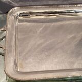 Rectangular top with handles in silver metal in Louis XVI style