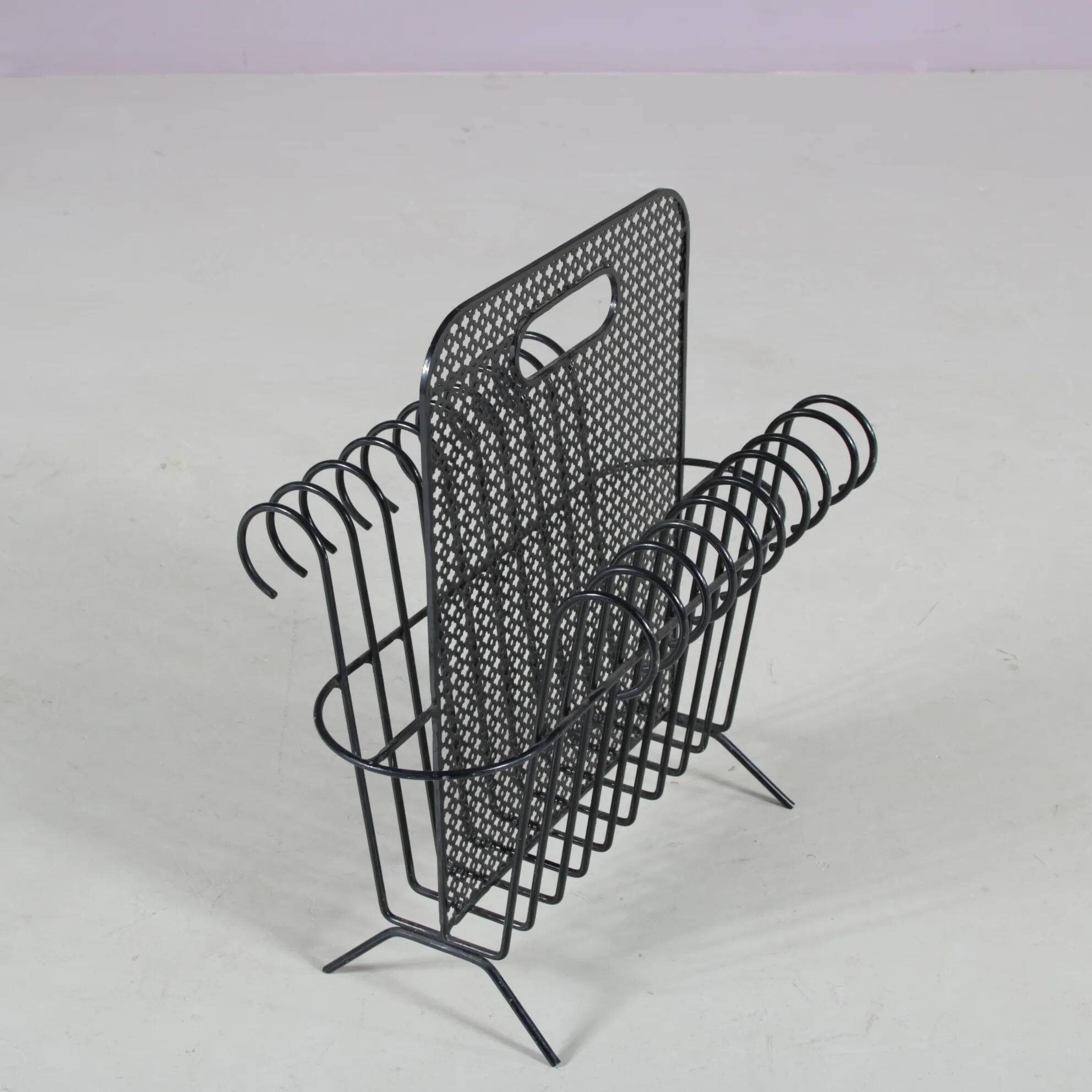 1950s “Cap d’ail” magazine rack by Mathieu Matégot for Atelier Matégot, France