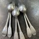 6 petites cuillères en métal argenté Louis XV - coquille