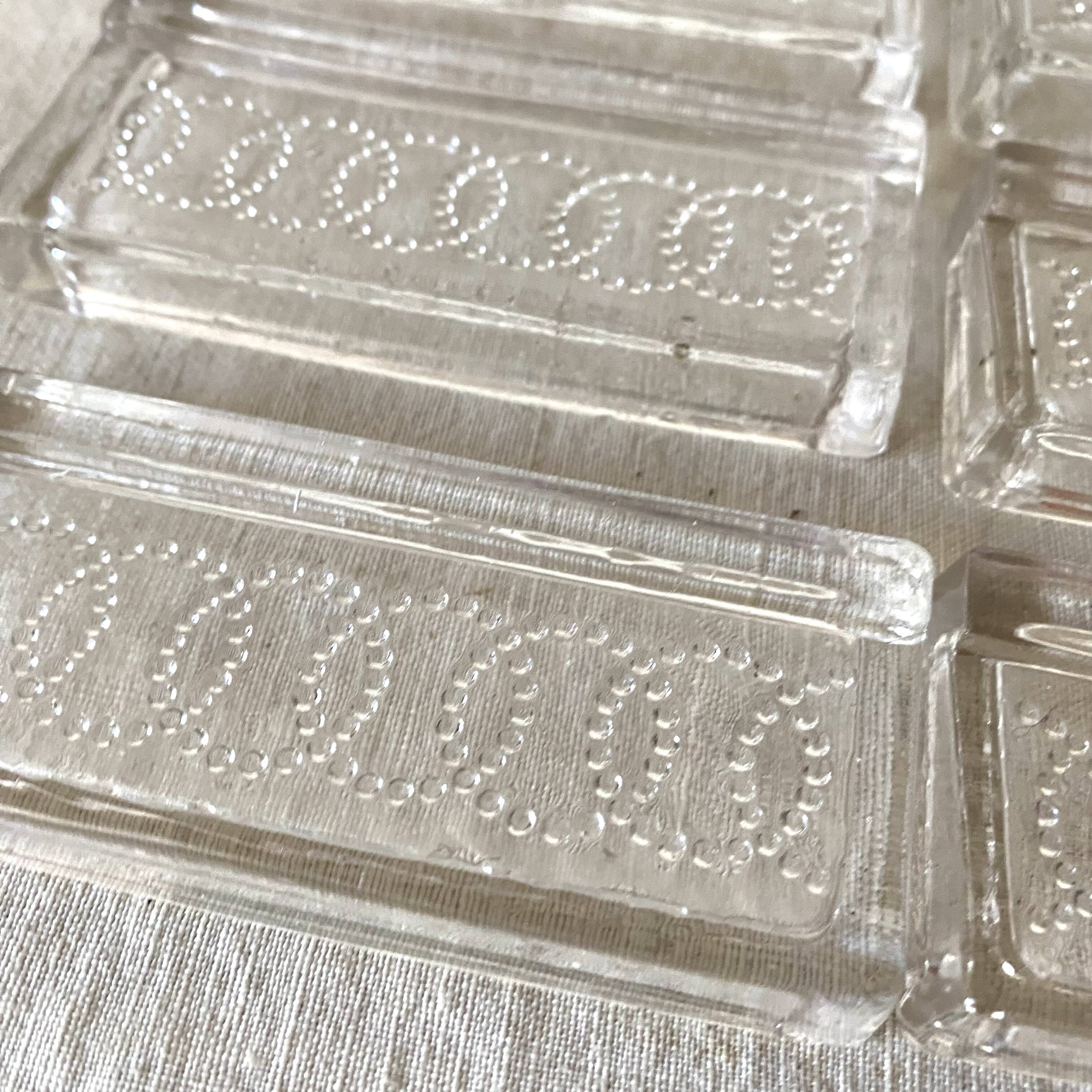 Glass knife holders from the 1950s