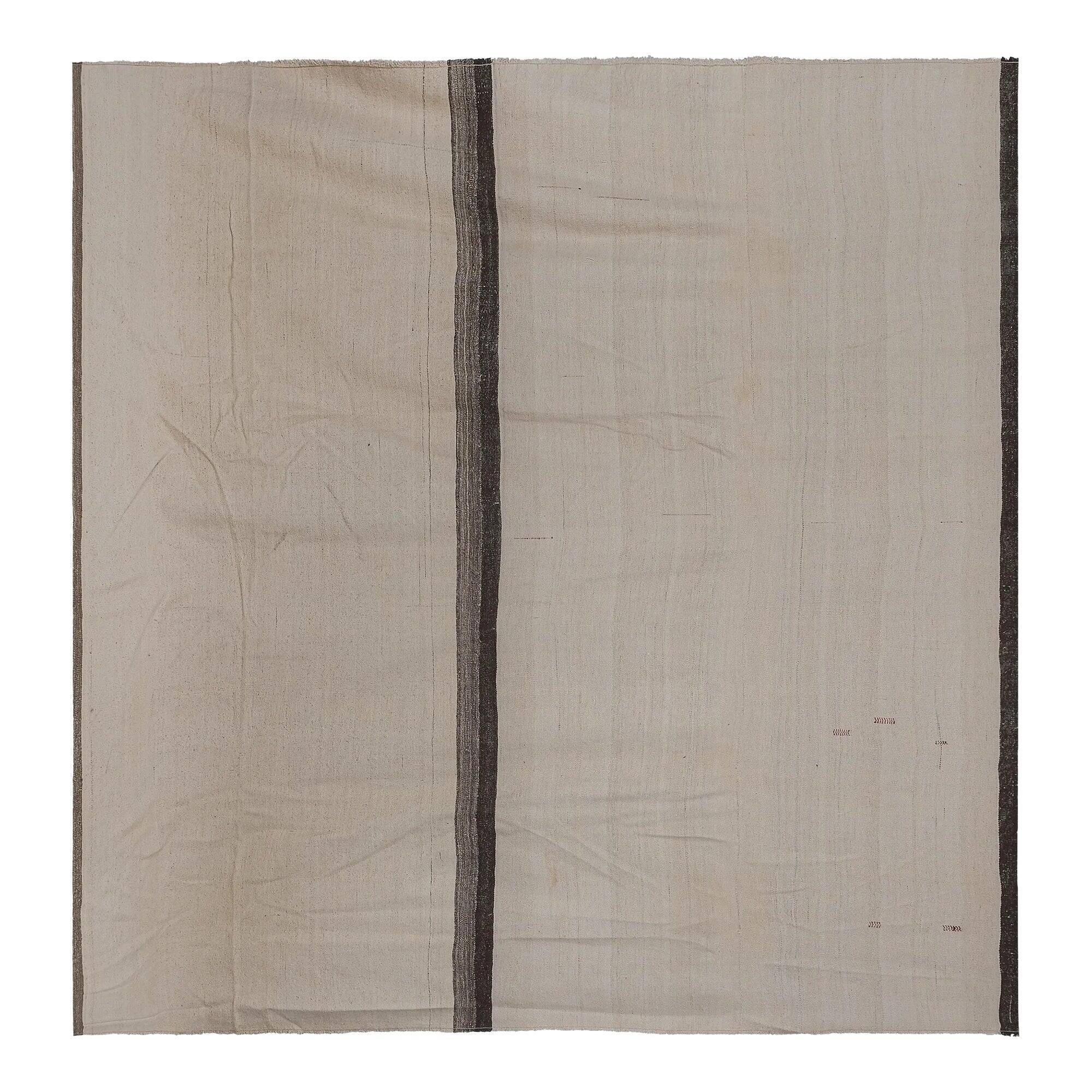 Vintage Turkish kilim, handwoven, 355x349 cm.