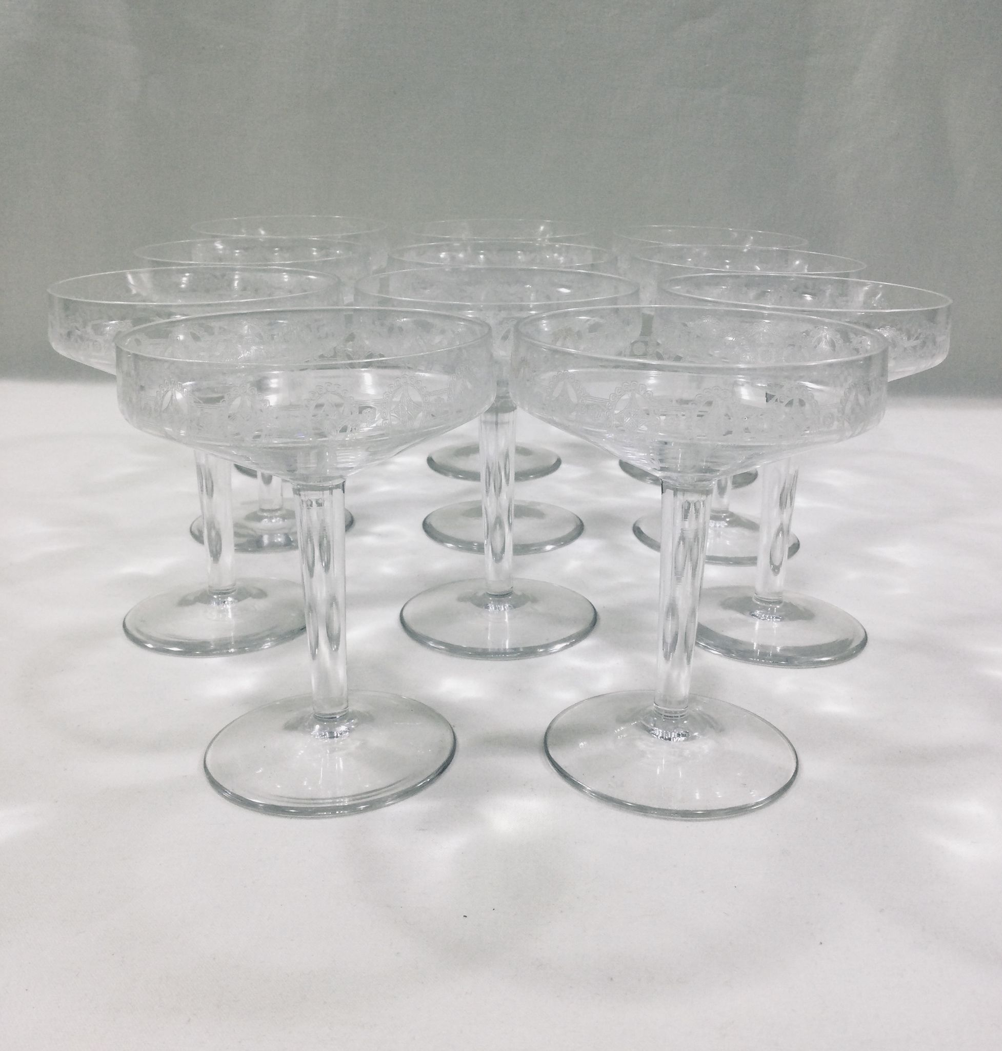 Art deco crystal glass service